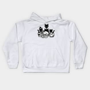 Thanksgiving Kitties Kids Hoodie